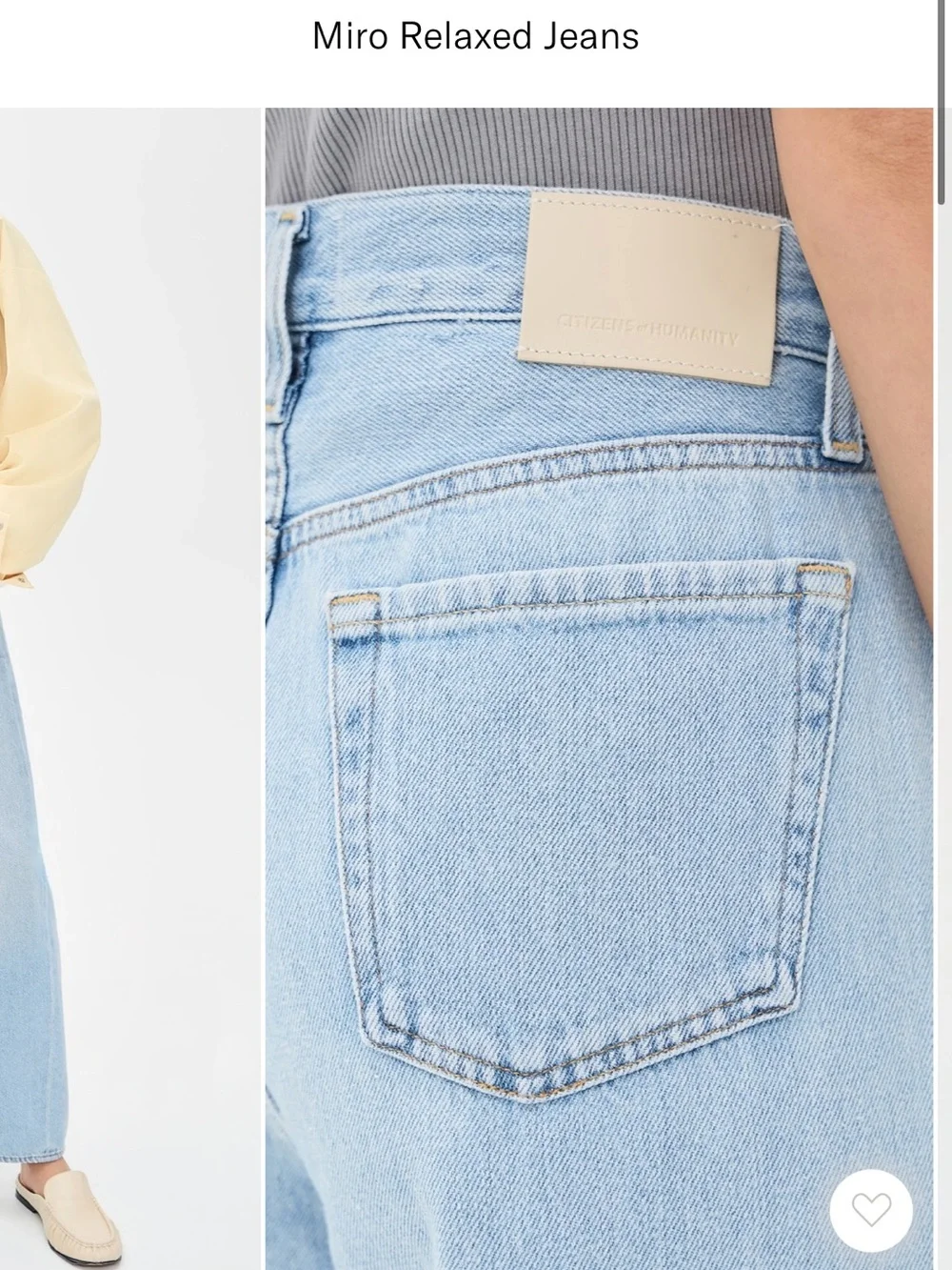 Citizens Of Humanity Light Blue Miro Relaxed Jeans